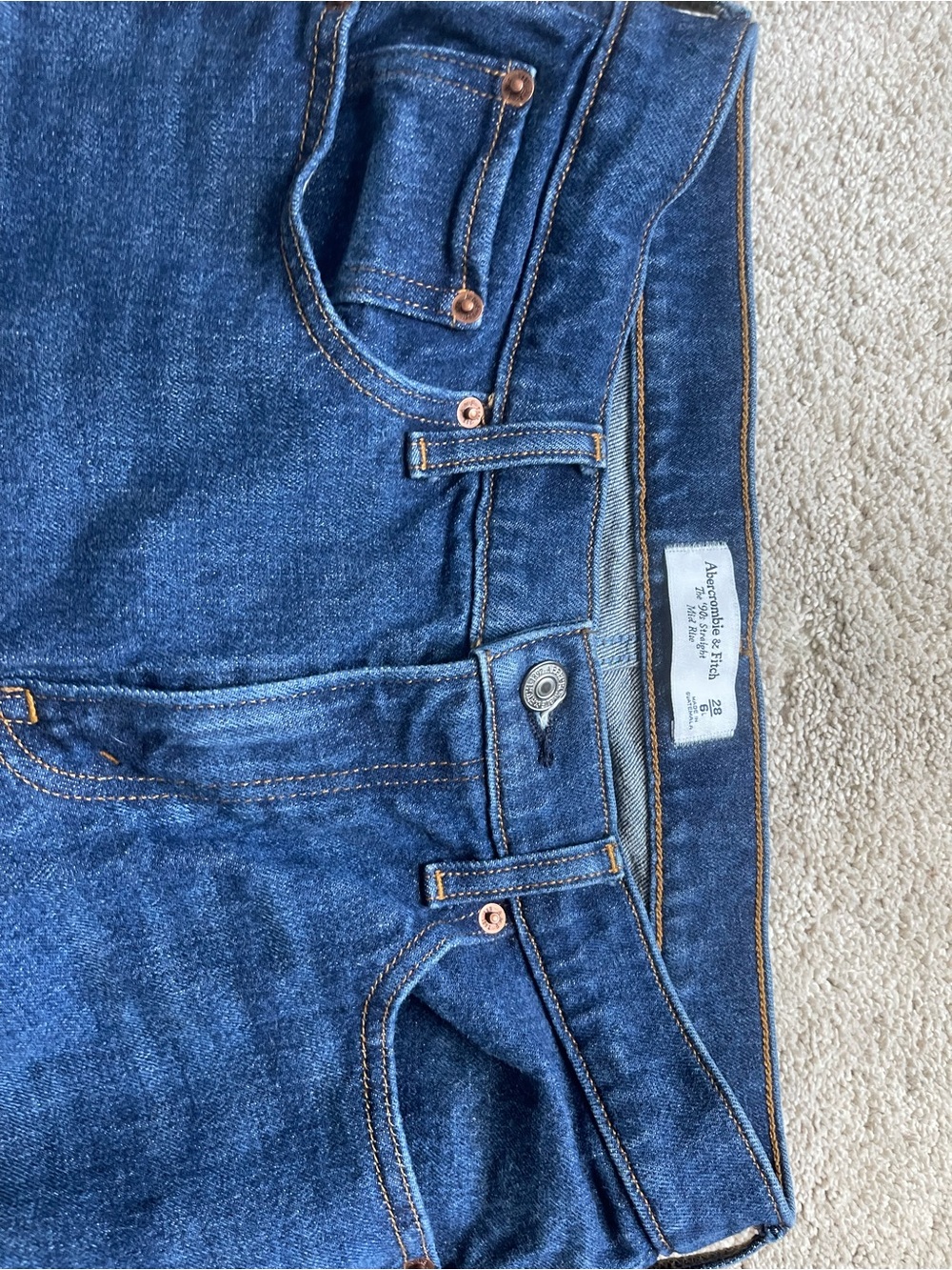Abercrombie & Fitch low rise baggy jean in 28 long - Picture 3 of 4